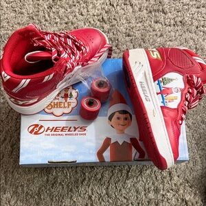 Heelys  “The Elf on the Shelf” Red and White Wheeled Sneakers
